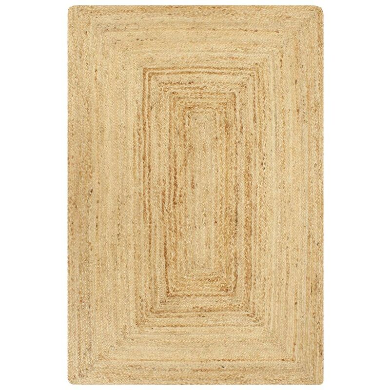 

Alfombra hecha a mano de yute natural 120x180 cm - Hommoo