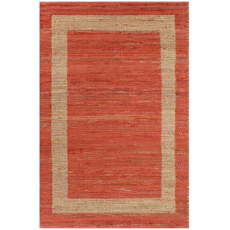 

Alfombra hecha a mano de yute roja 80x160 cm - Hommoo