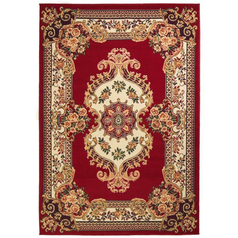 

Alfombra oriental de estampado persa 160x230 cm rojo/beige - Hommoo