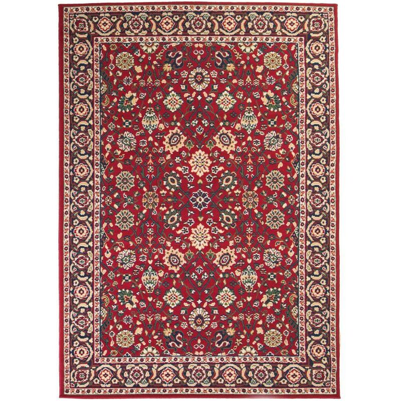 

Alfombra oriental de estampado persa 80x150 cm rojo/beige - Hommoo