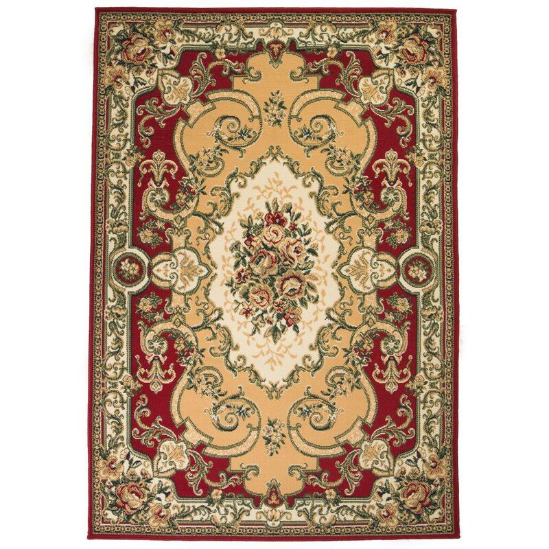 

Alfombra oriental de estampado persa rojo/beige 140x200 cm - Hommoo