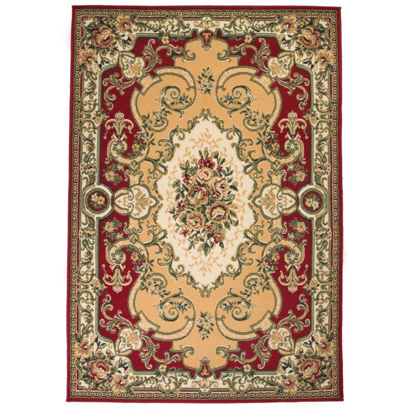 

Alfombra oriental estampado persa 160x230 cm rojo/beige - Hommoo