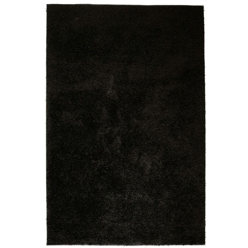 

Alfombra shaggy peluda 120x170 cm negra - Hommoo