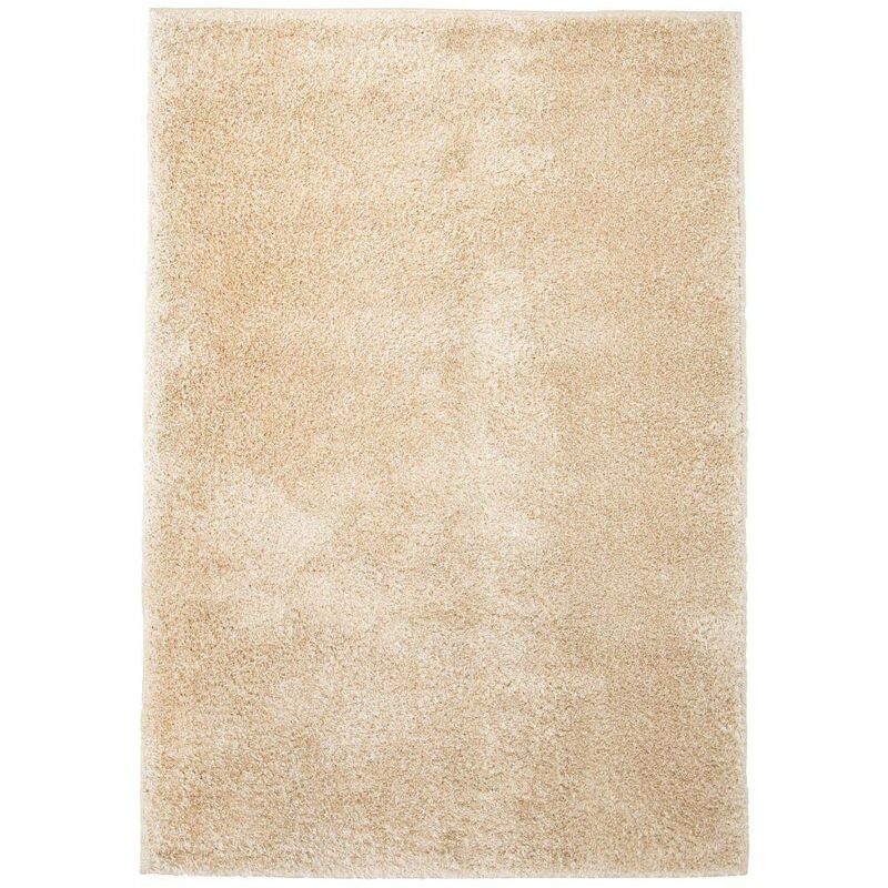 

Alfombra shaggy peluda 160x230 cm beige - Hommoo