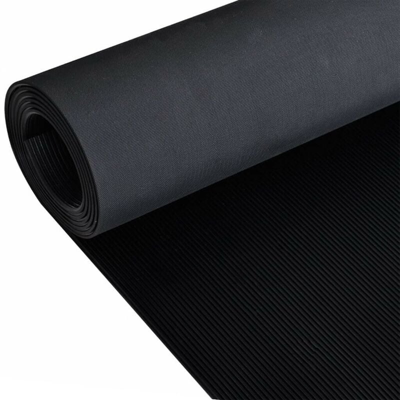 

Alfombrilla de goma antideslizante 1,5x4 m 3 mm acanalado fino - Hommoo