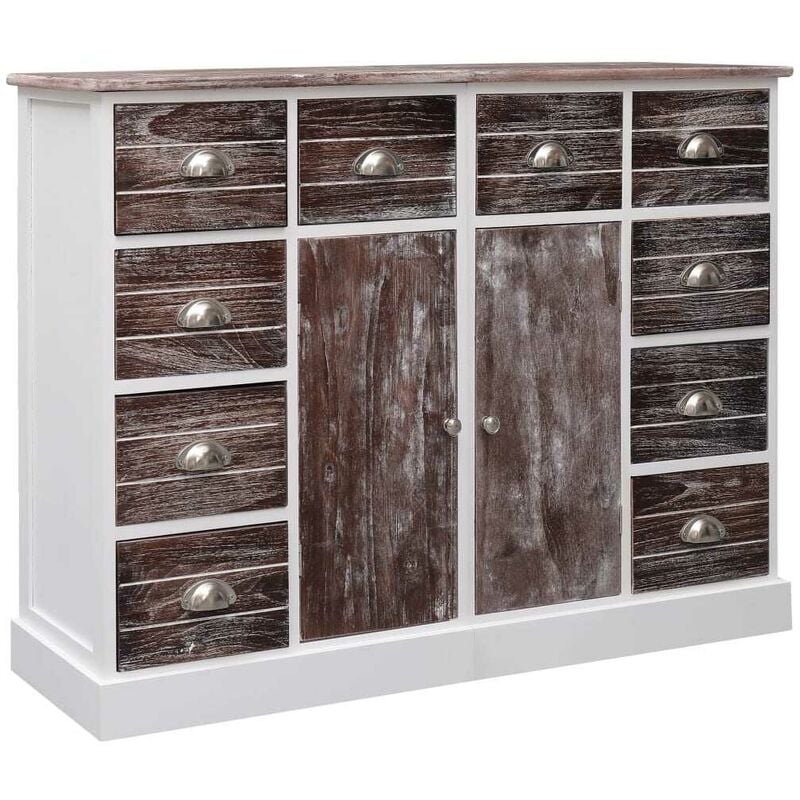 

Aparador con 10 cajones madera marrón 113x30x79 cm - Hommoo