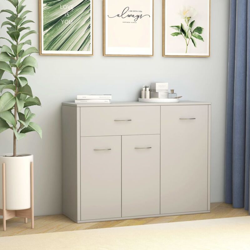 

Aparador de aglomerado gris 88x30x70 cm - Hommoo