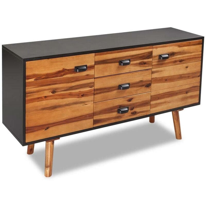 

Hommoo Aparador de madera de acacia 115x35x70 cm