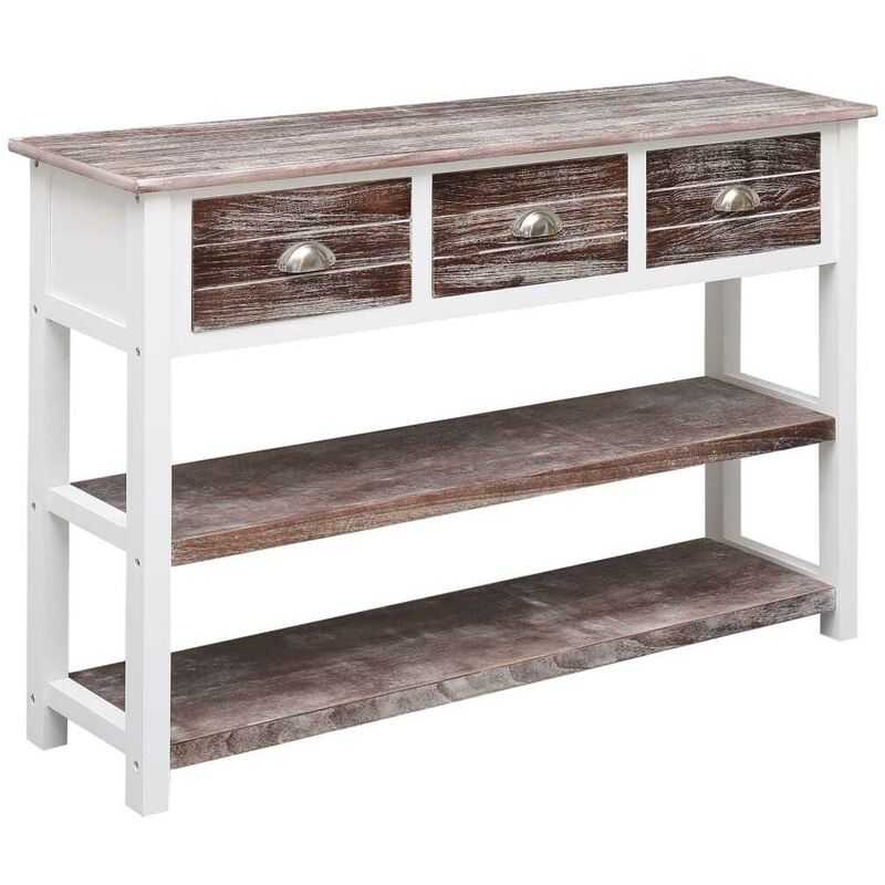 

Aparador de madera marrón envejecido 115x30x76 cm - Hommoo