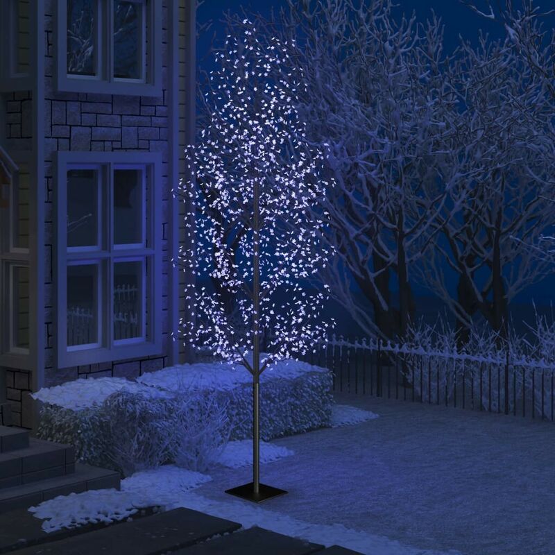 

Árbol de Navidad 1200 LED luz azul fría flores de cerezo 400 cm - Hommoo