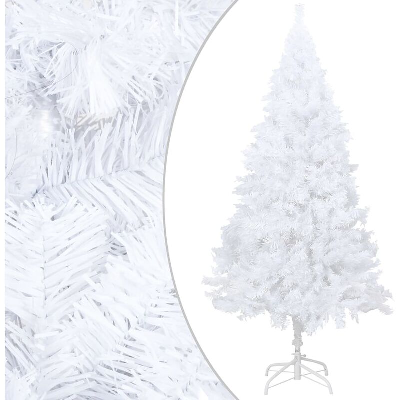 

Hommoo Árbol de Navidad artificial con ramas gruesas PVC blanco 120 cm