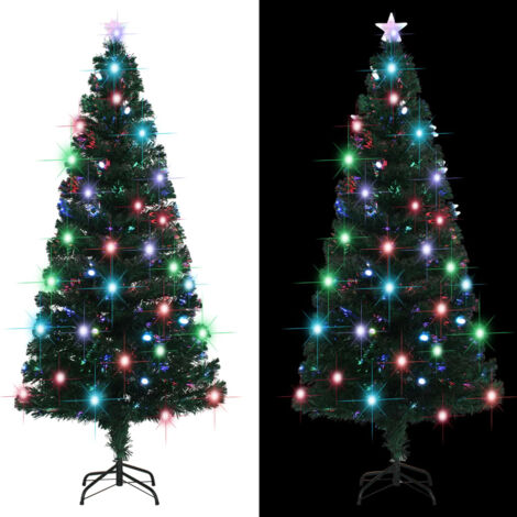 Hommoo árbol de Navidad artificial con soporte/LED 180 cm 220 ramas