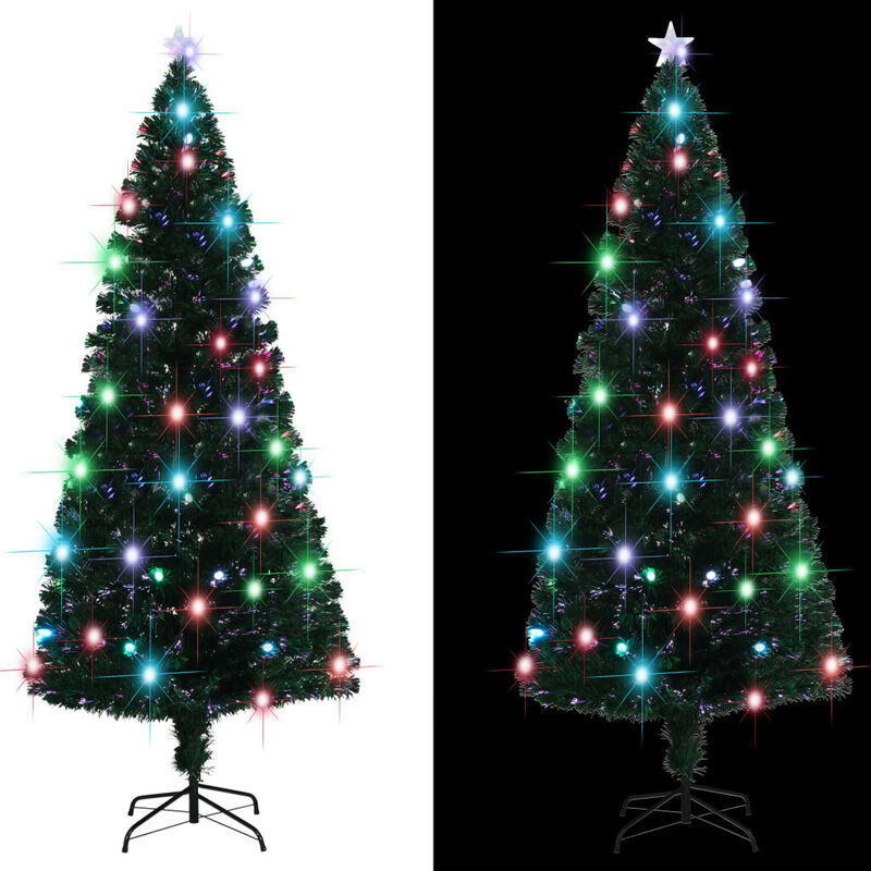 

árbol de Navidad artificial con soporte/LED 210 cm 280 ramas - Hommoo