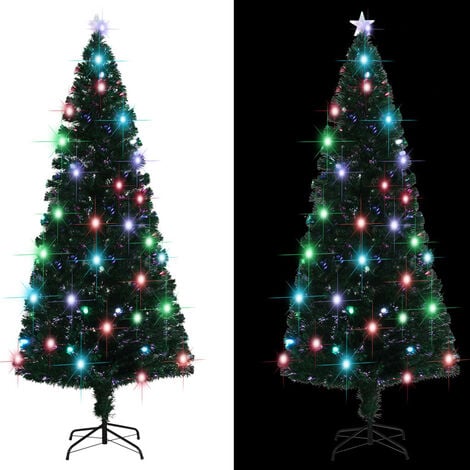 Hommoo árbol de Navidad artificial con soporte/LED 210 cm 280 ramas