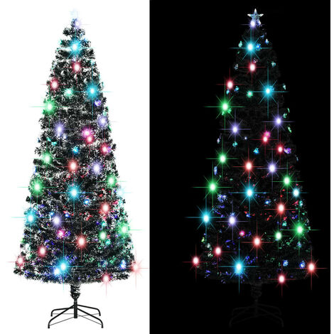 Hommoo árbol de Navidad artificial con soporte/LED 240 cm 380 ramas