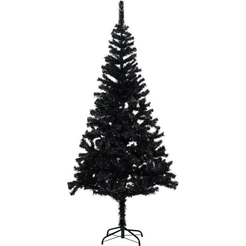 

Hommoo - Árbol de Navidad artificial con soporte negro PVC 210 cm