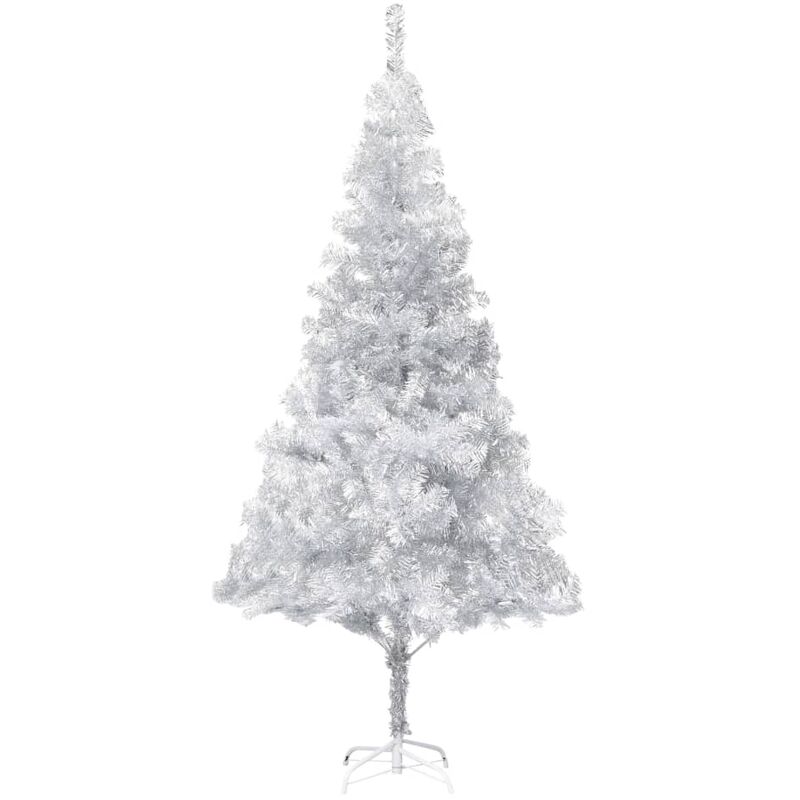 

Árbol de Navidad artificial con soporte plateado PET 180 cm - Hommoo