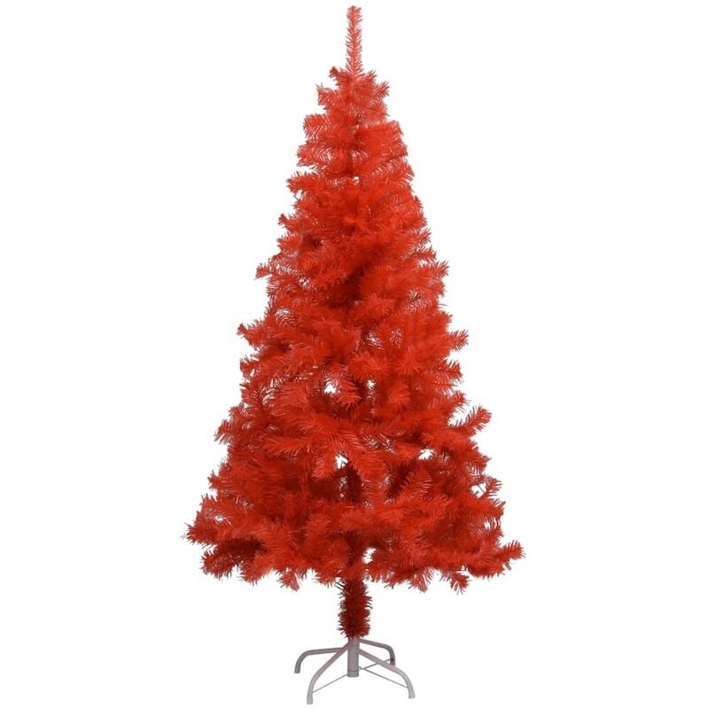 

Árbol de Navidad artificial con soporte rojo PVC 150 cm - Hommoo