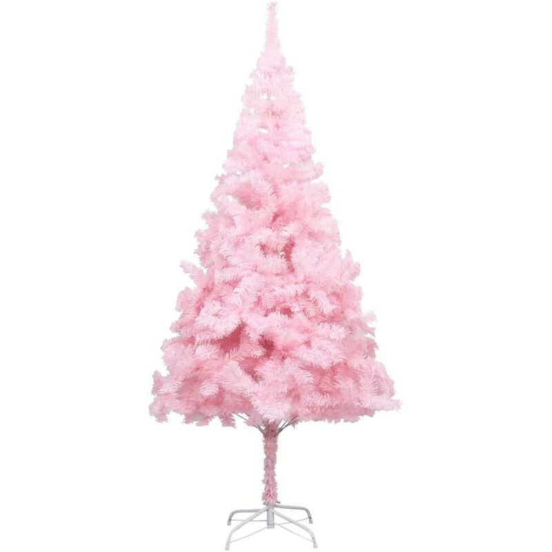 

Árbol de Navidad artificial con soporte rosa PVC 180 cm - Hommoo