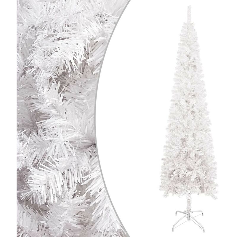 

Árbol de Navidad delgado blanco 120 cm - Hommoo