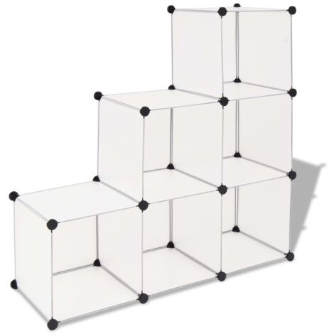 HOMIDEC Scaffale portaoggetti a 16 cubi, libreria con martello in