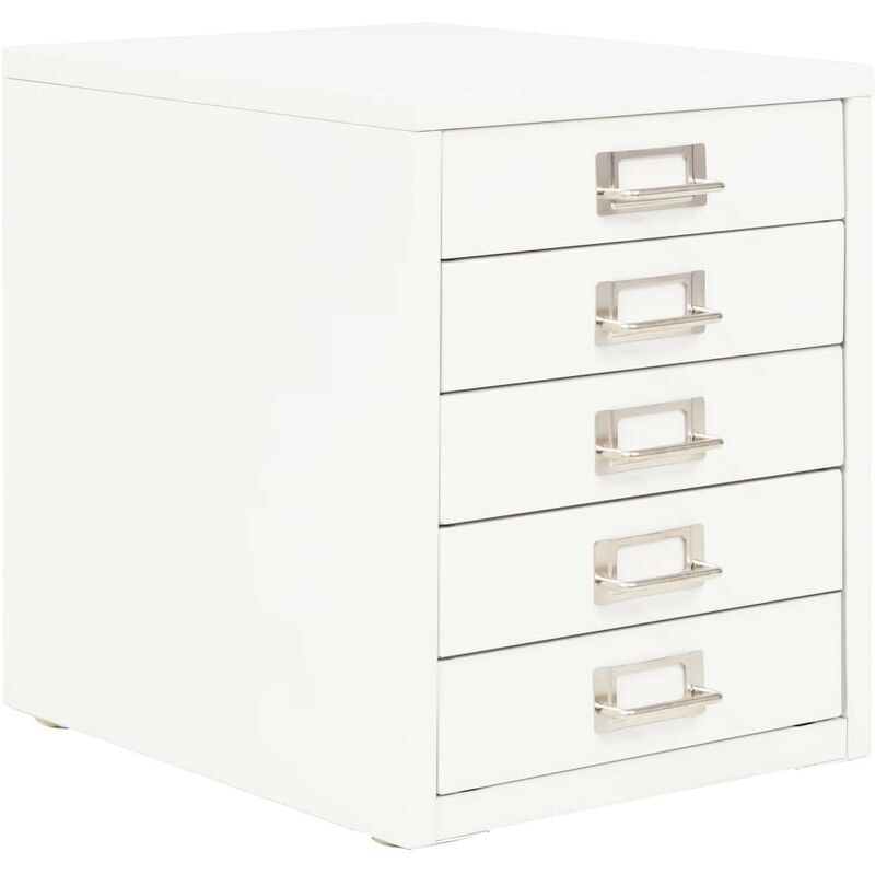 

Armario archivador con 5 cajones metal blanco 28x35x35 cm - Hommoo