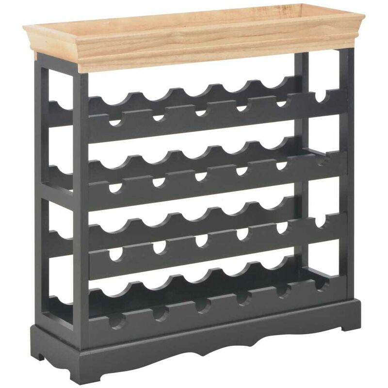 

Hommoo Armario botellero MDF negro 70x22,5x70,5 cm