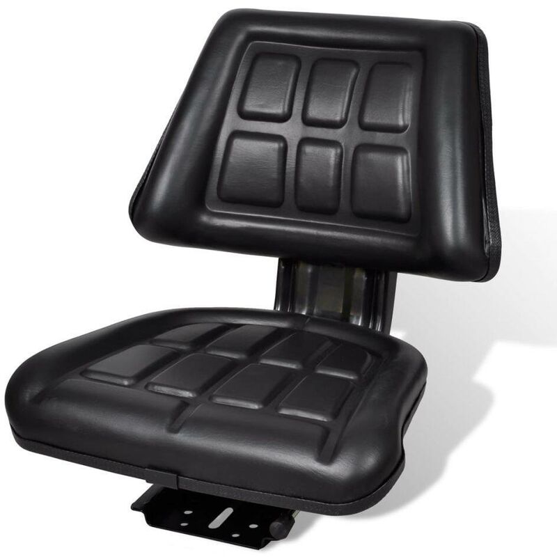 

Asiento de tractor con respaldo negro - Hommoo