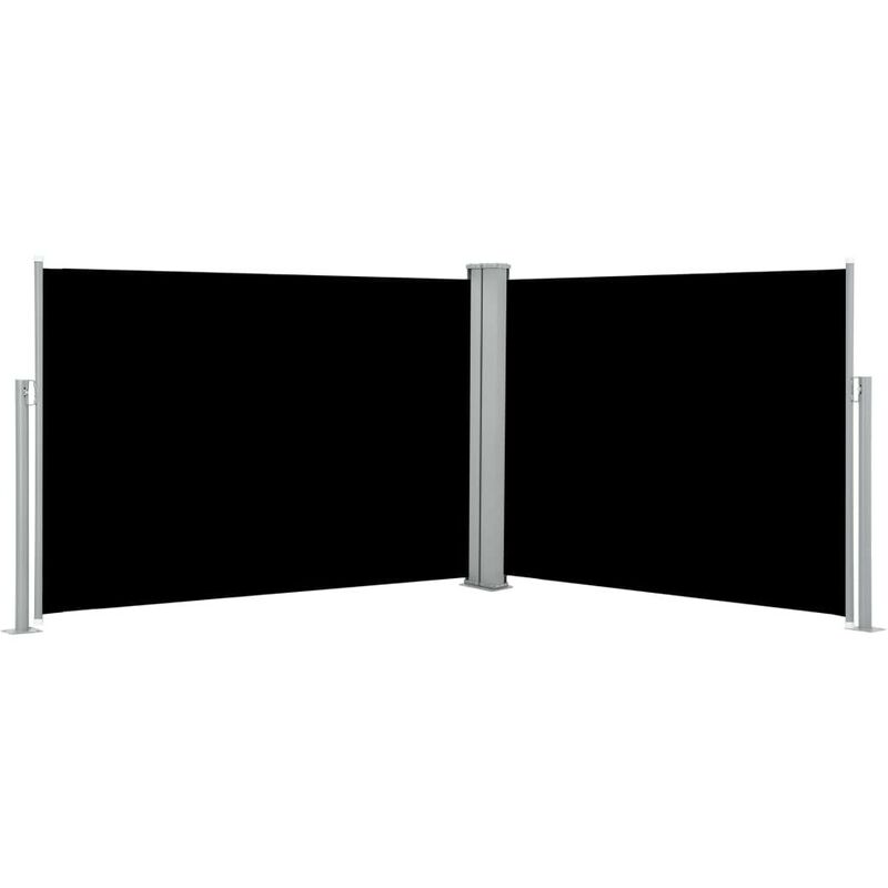 Auvent latéral rétractable Noir 100 x 1000 cm HDV46513 - Hommoo