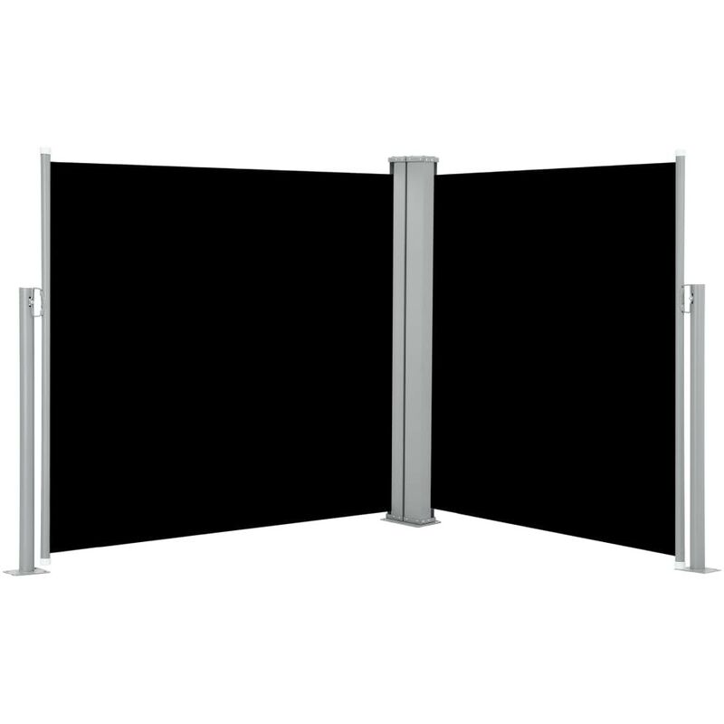 Auvent latéral rétractable Noir 100 x 600 cm HDV46487 - Hommoo