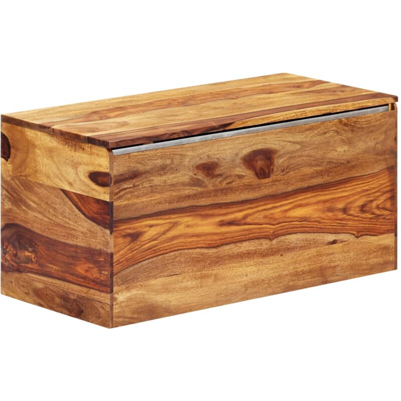 

Baúl de almacenamiento de madera maciza de sheesham 80x40x40 cm - Hommoo