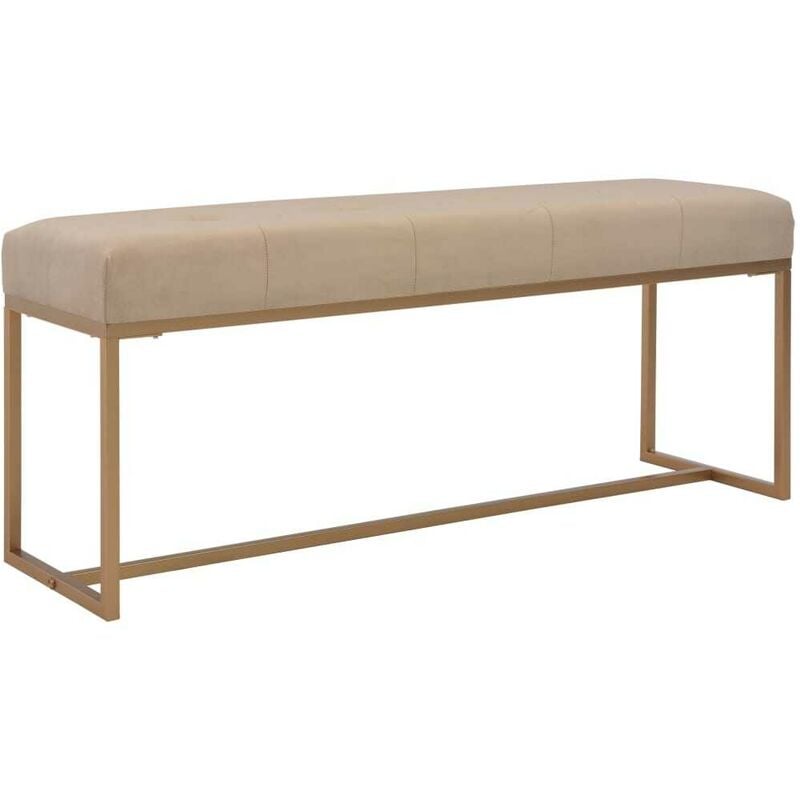 

Banco 120 cm terciopelo beige - Hommoo