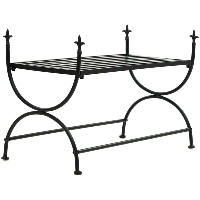 

Banco de estilo vintage metal 83x42x55 cm negro - Hommoo