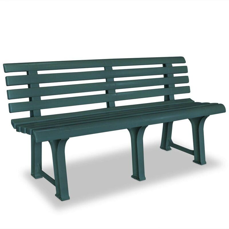 

Banco de jardín 145,5 cm plástico verde - Hommoo