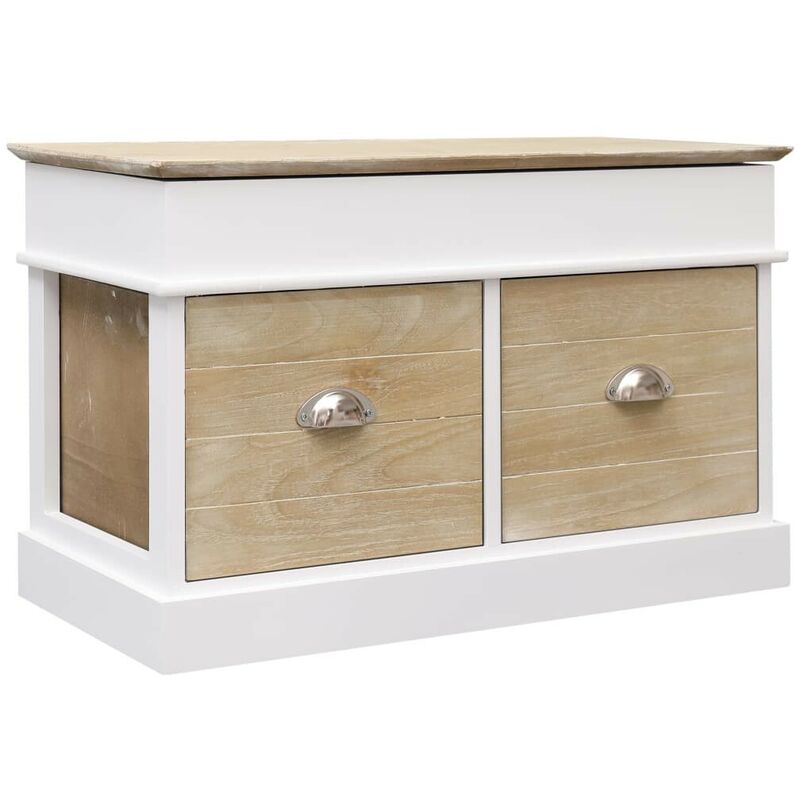 

Banco de recibidor de madera de Paulownia 70x35x45 cm - Hommoo