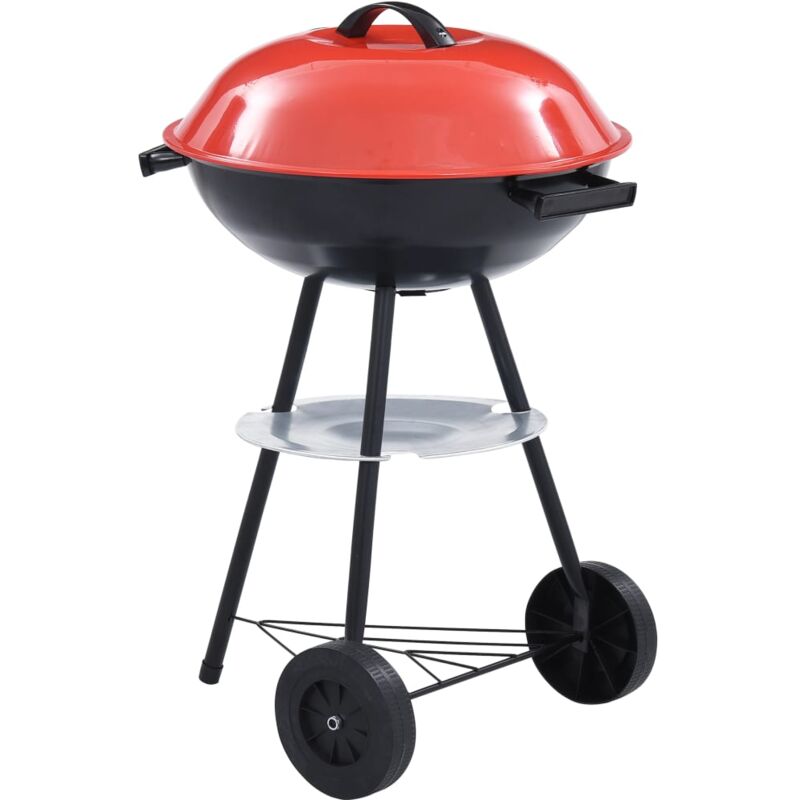 

Barbacoa portátil de carbón con ruedas XXL 44 cm - Hommoo