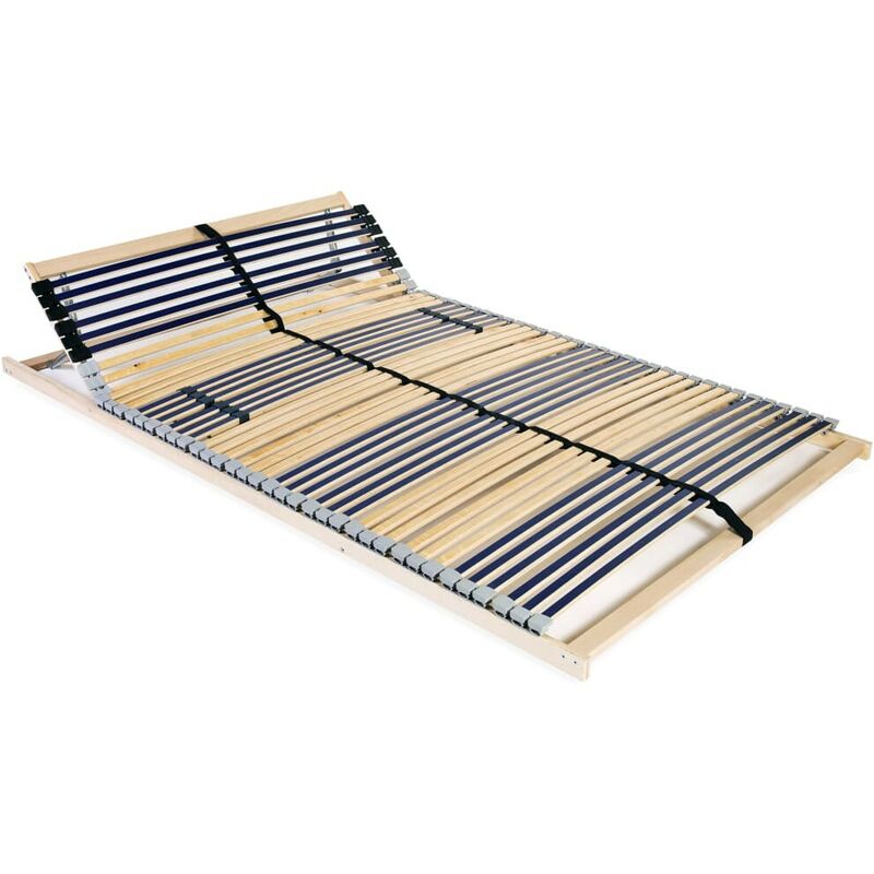 Base de lit a lattes avec 42 lattes 7 zones 100 x 200 cm FSC HDV12401 - Hommoo