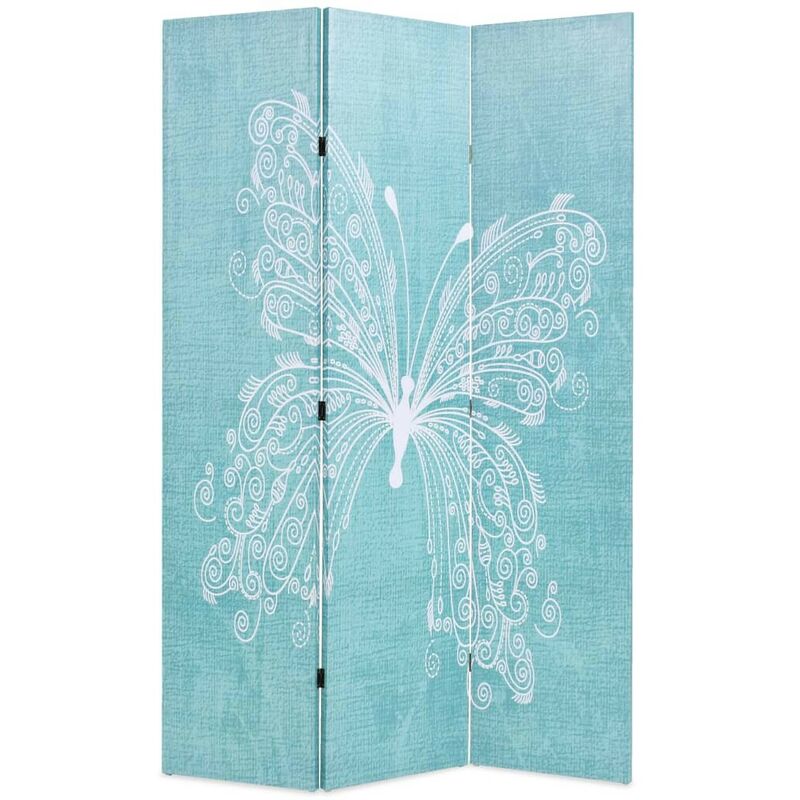 

Biombo divisor plegable 120x170 cm mariposa azul - Hommoo