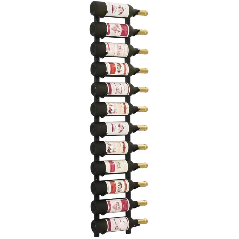 

Botellero de pared para 25 botellas hierro negro - Hommoo