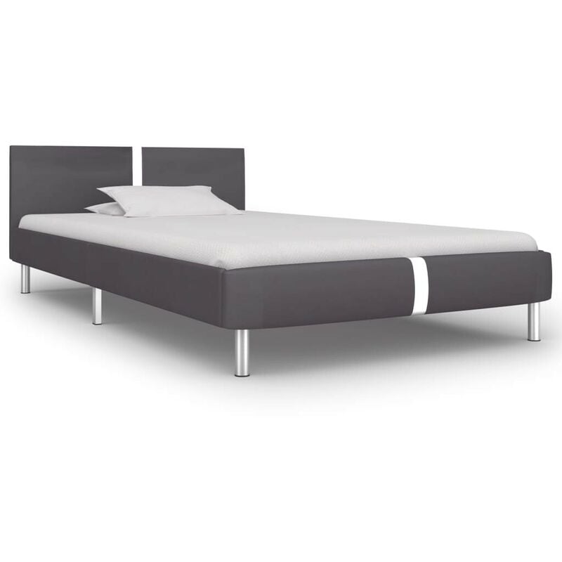 Cadre de lit Gris Similicuir 90 x 200 cm HDV22698 - Hommoo