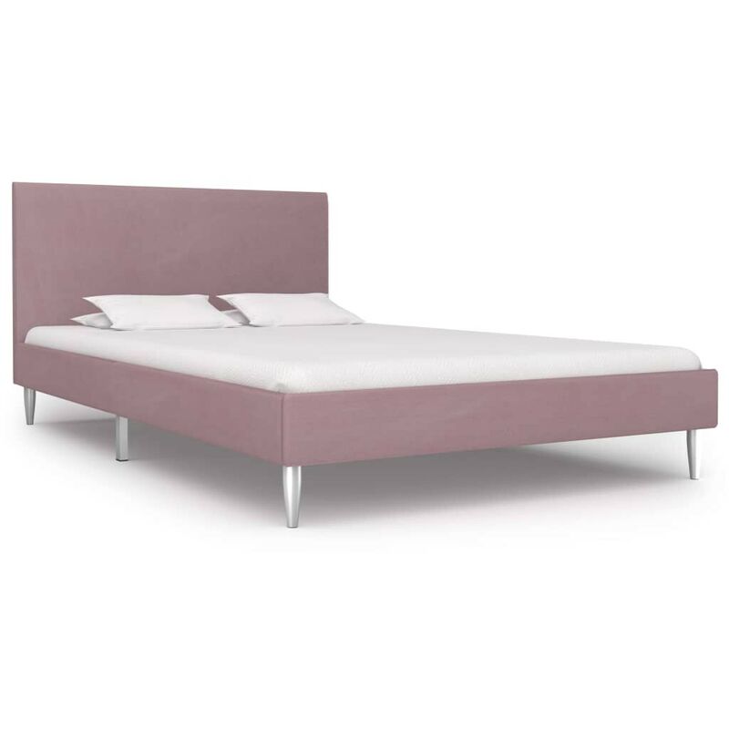 Cadre de lit Rose Tissu 120 x 200 cm HDV22819 - Hommoo