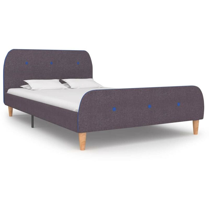 Cadre de lit Taupe Tissu 120 x 200 cm HDV22799 - Hommoo