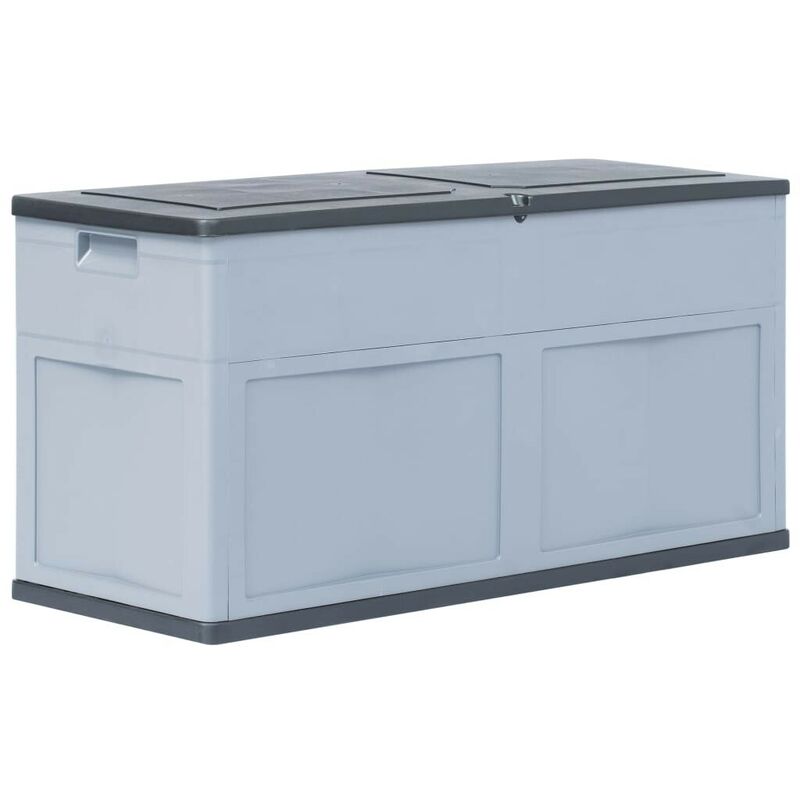 

Caja de almacenamiento 320 L gris y negro - Hommoo