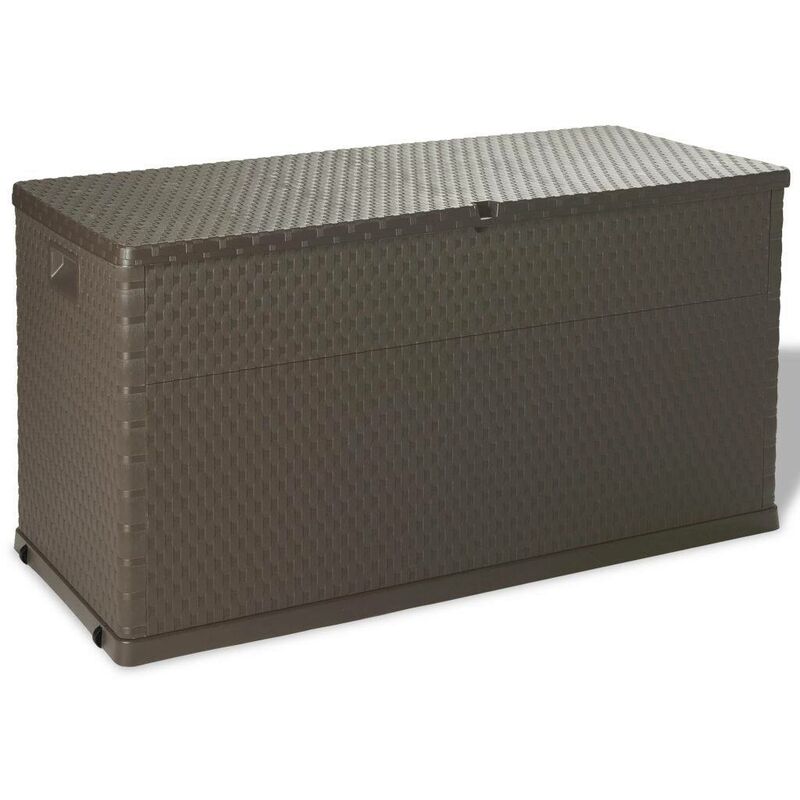 

Hommoo Caja de almacenamiento de jardín marrón 120x56x63 cm