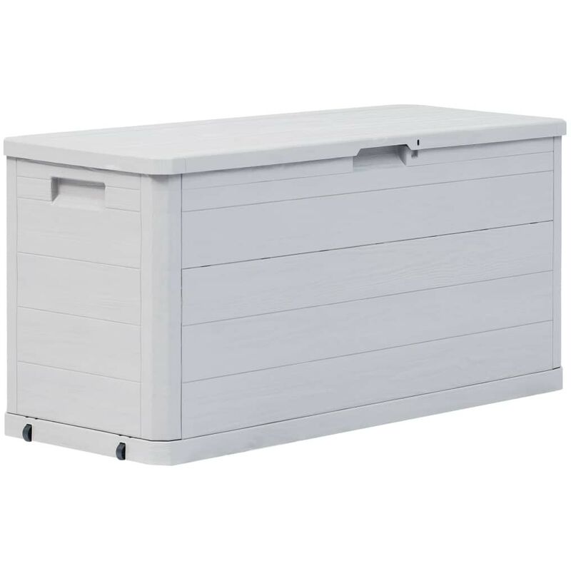 

Caja de almacenamiento de jardín 280 L gris claro - Hommoo