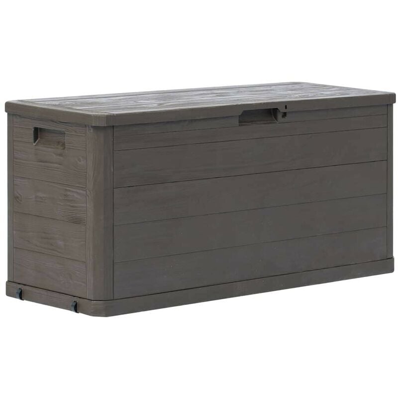 

Caja de almacenamiento de jardín 280 L marrón - Hommoo