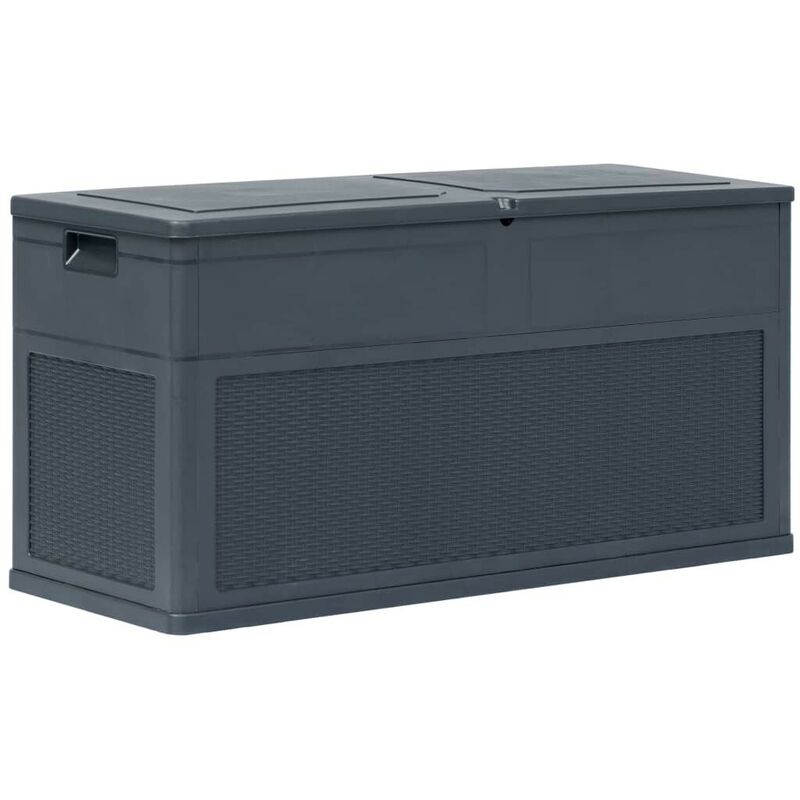 

Hommoo Caja de almacenamiento de jardín 320 L gris antracita
