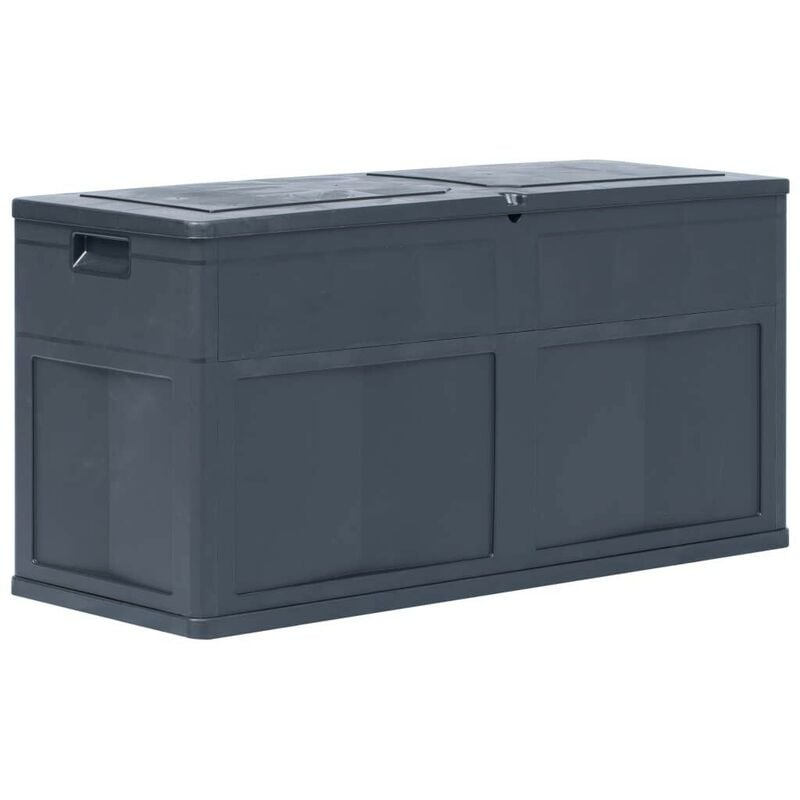 

Caja de almacenamiento de jardín 320 L negro - Hommoo