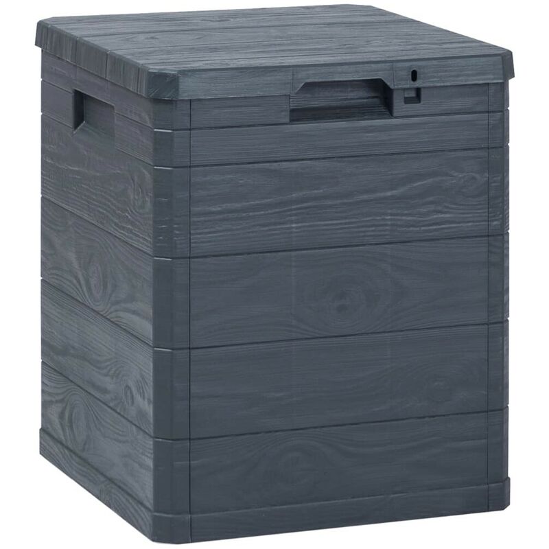 

Caja de almacenamiento de jardín 90 L gris antracita - Hommoo