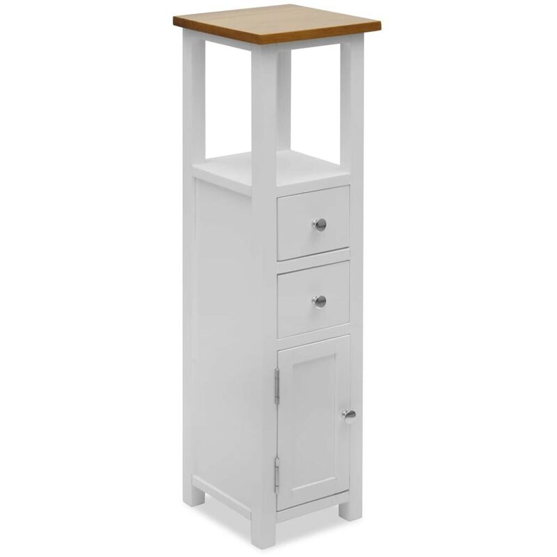 

Hommoo - Cajonera sinfonier de madera maciza de roble 26x26x94 cm